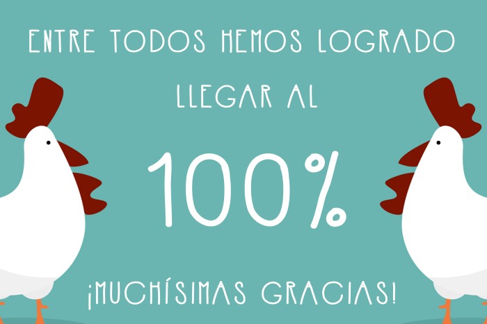 ¡YA HEMOS LLEGADO AL 100% CON VUESTRAS COLABORACIONES!