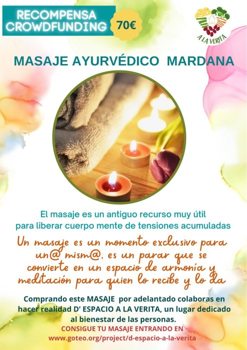 ¡Nueva recompensa!  Masaje Ayurvédico