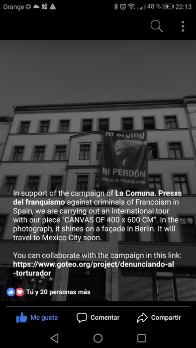 El enorme apoyo de Santiago Sierra a nuestra campaña